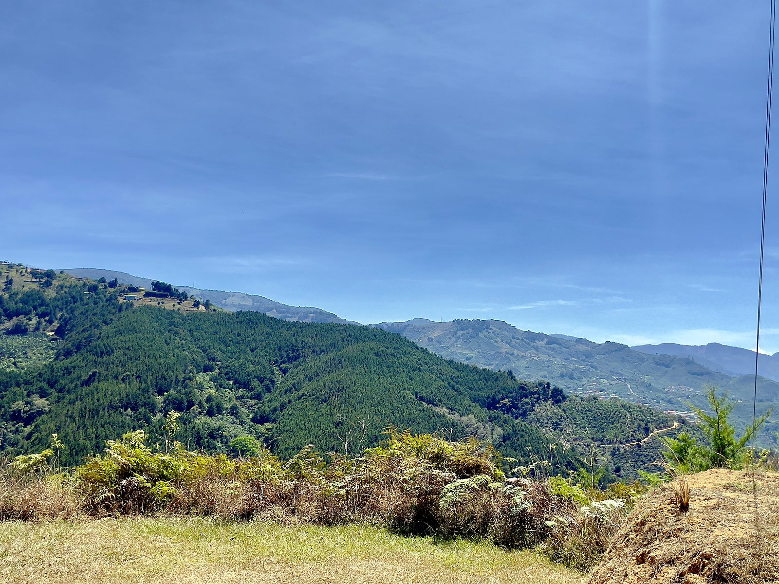 Green mountains seen from Finca La Lucha