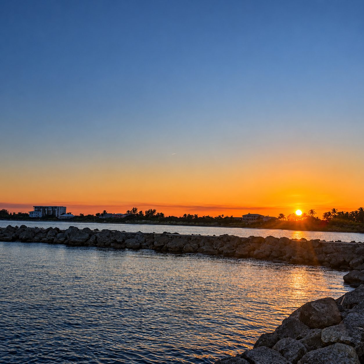The Fort Pierce jetty at sunset