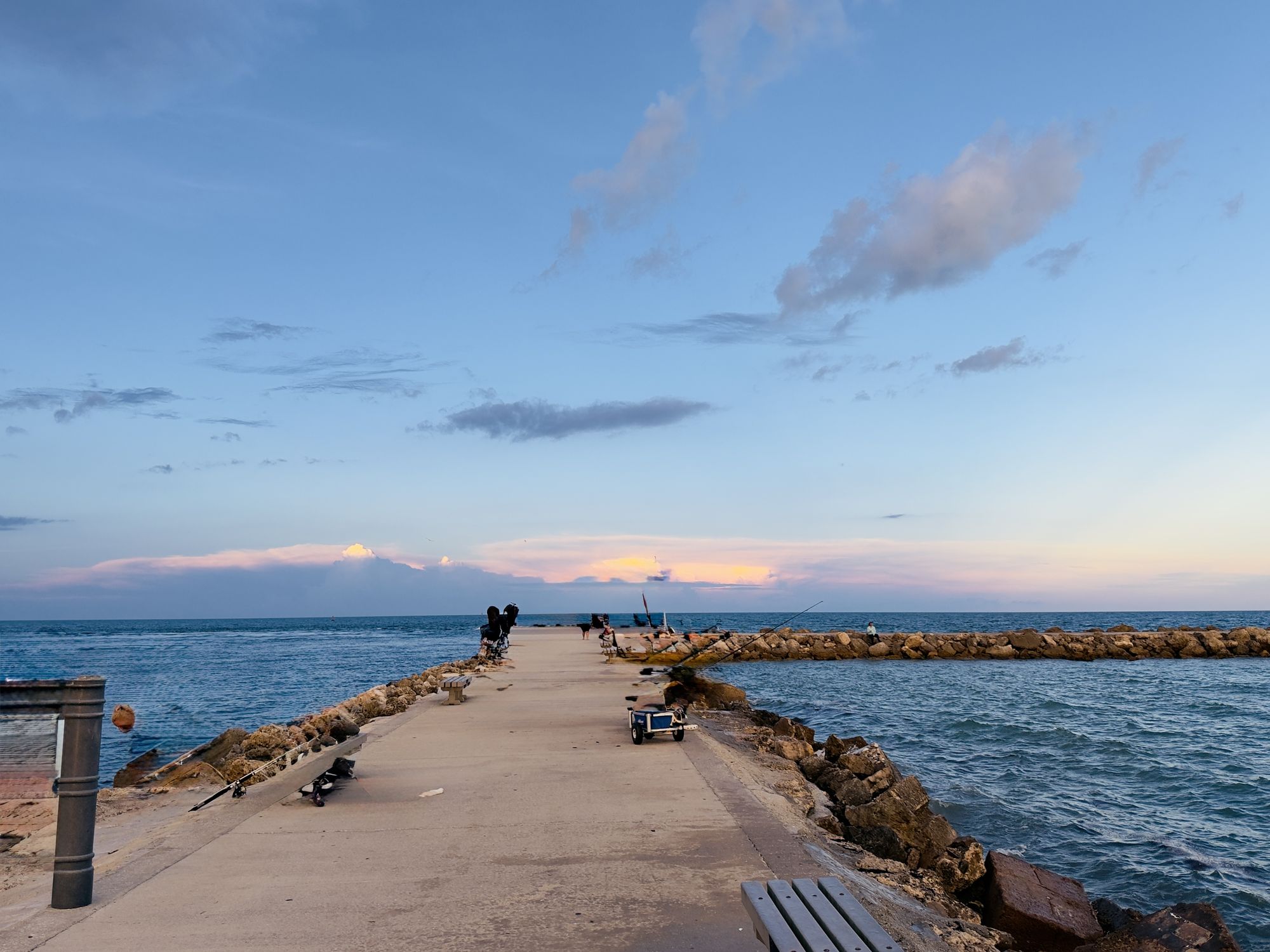 Jetty into the water at sunset in Florida