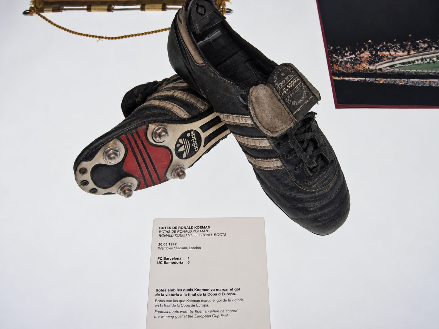 Ronald Koeman's soccer boots in the FC Barcelona museum