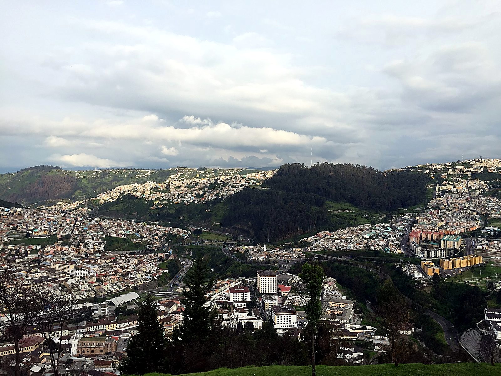 Quito seen from a hill