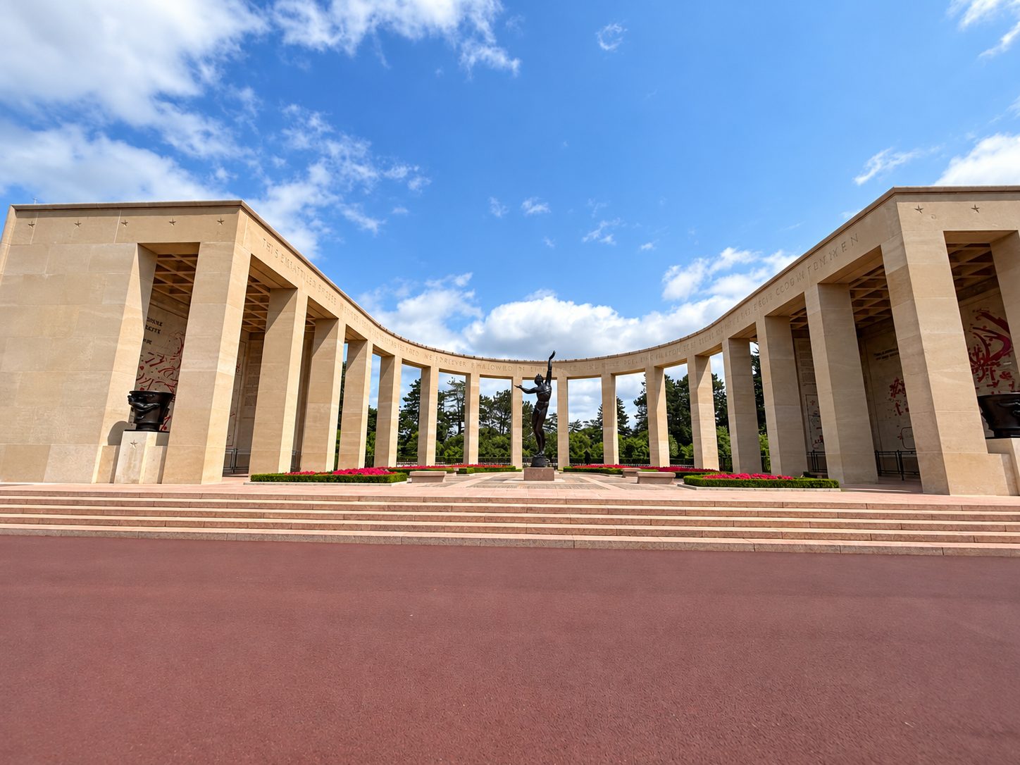 The memorial at the Normandy American Cemetery