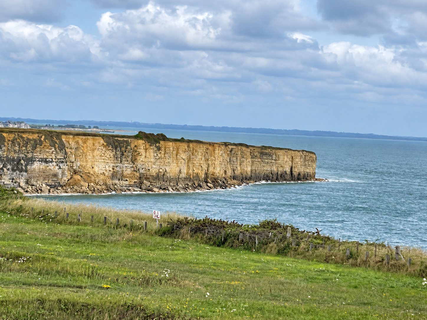 The D-Day cliffs above the sea in Normandy