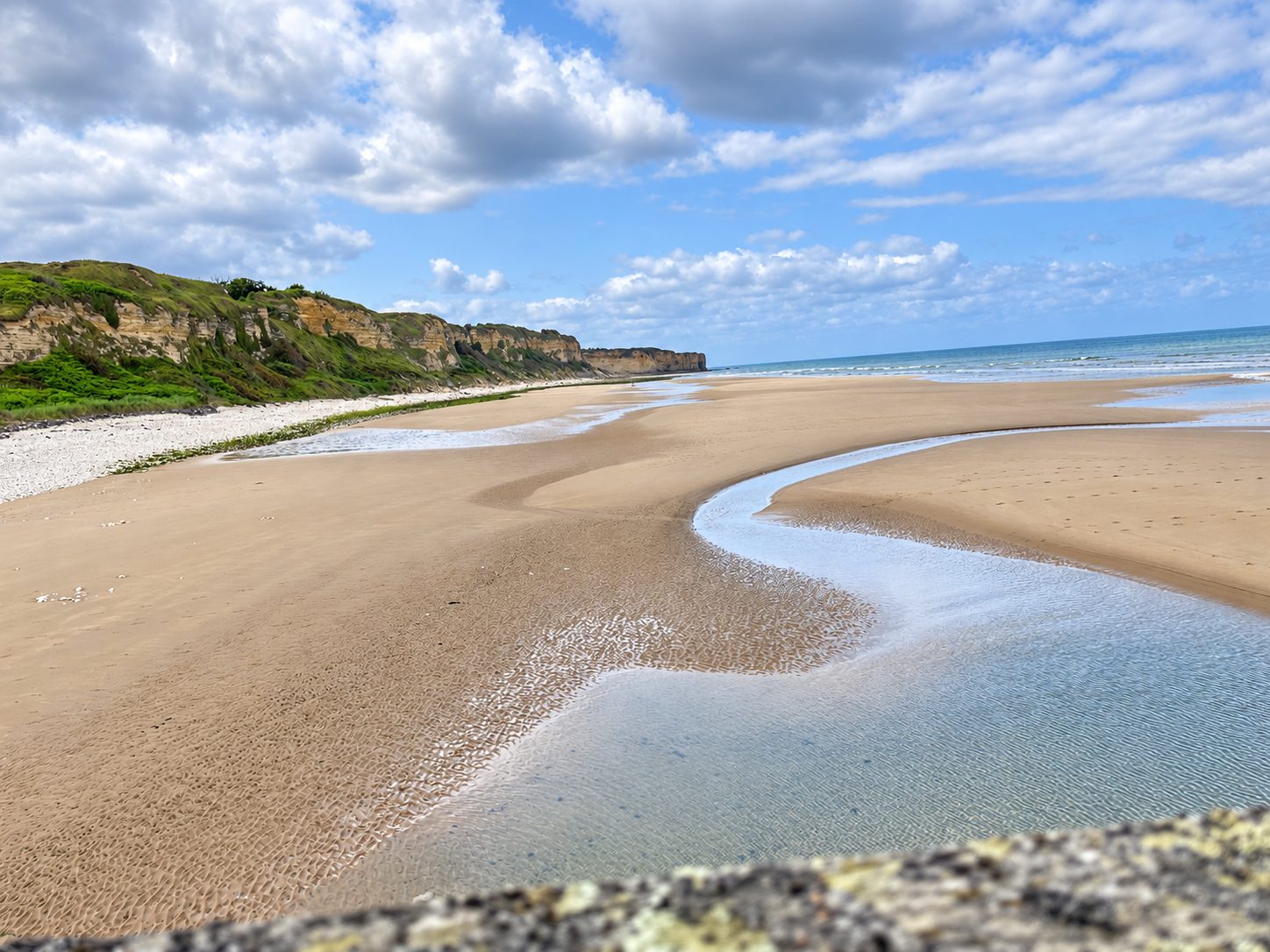 Omaha Beach at low tide, Normandy