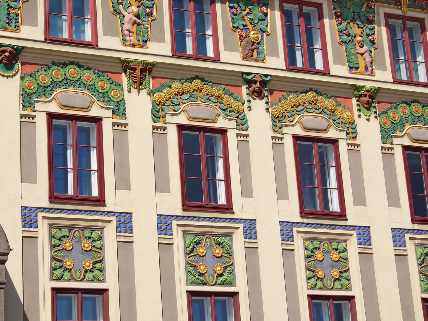 A painted building front in Innsbruck, Austria