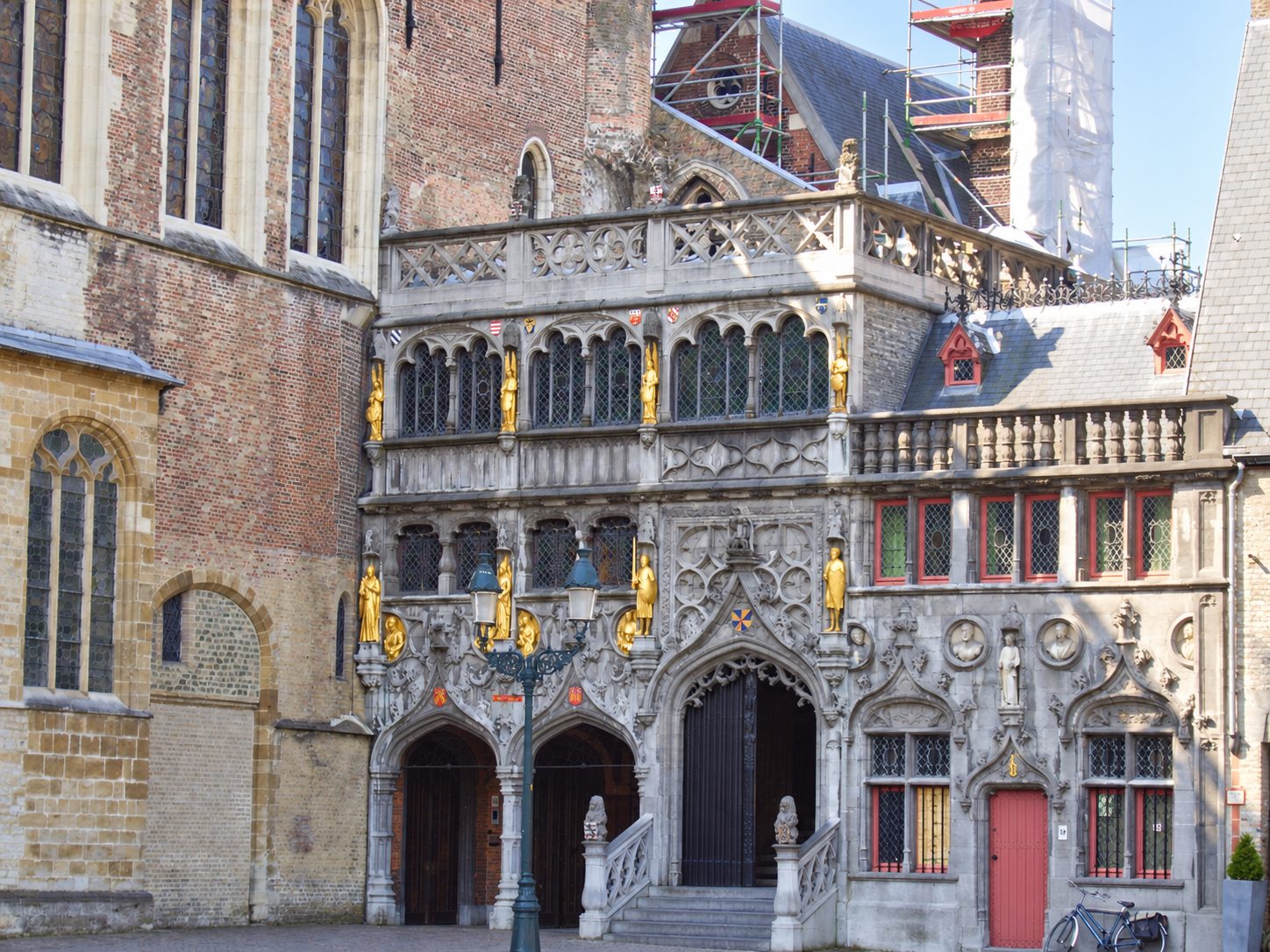 The Basilica of the Holy Blood on Burg Square in Bruges, Belgium
