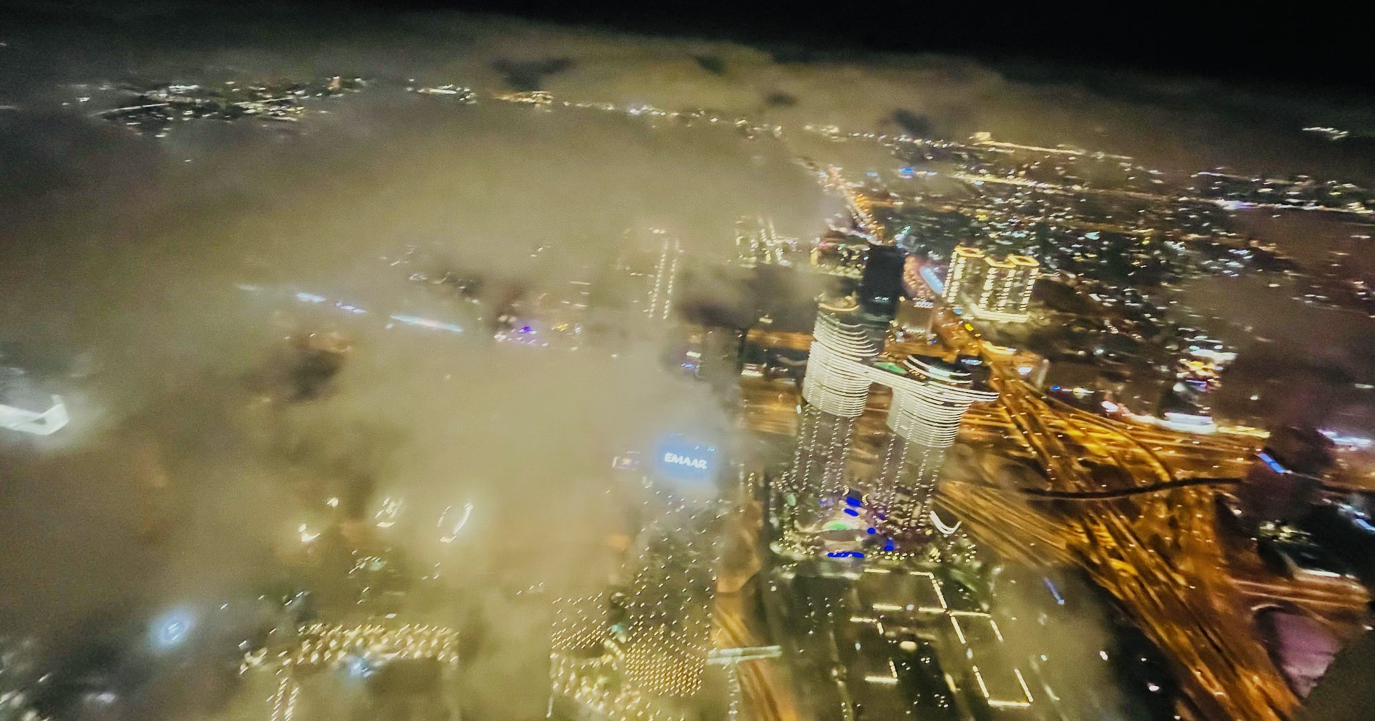 The clouds over Dubai, seen from the top of the Burj Khalifa